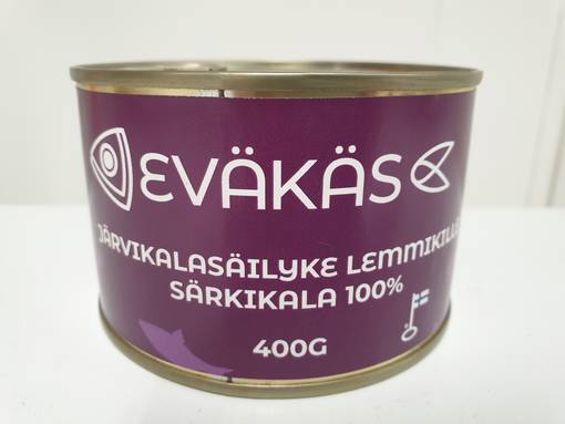 Eväkäs Järvikalasäilyke Särkikala 100% 400g - Koiran märkäruoat - 6418142002235 - 1