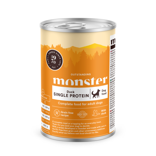 Monster Dog Adult SP Duck Burk 400g - Koiran märkäruoat - 7350040125465 - 0