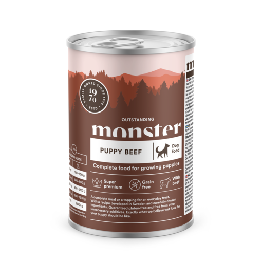 Monster Dog Puppy Beef Burk 400 g - Koiran märkäruoat - 7350040124345 - 0