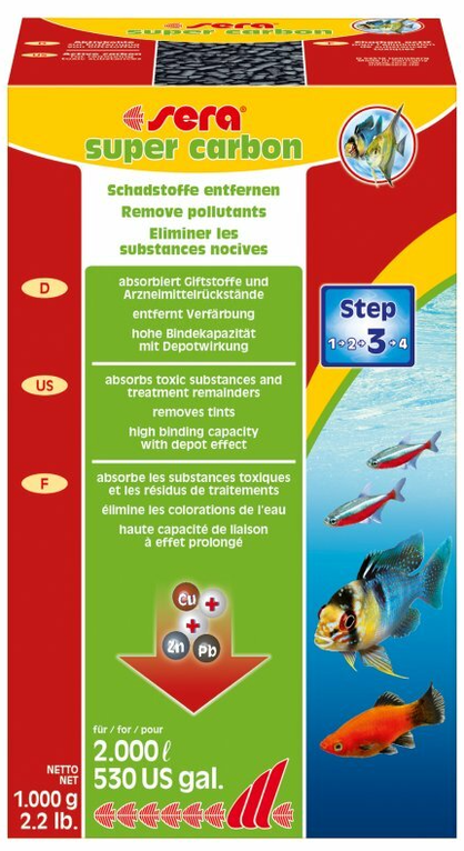 Sera Super Carbon - Akvaarion suodattimet - 4001942084055 - 1