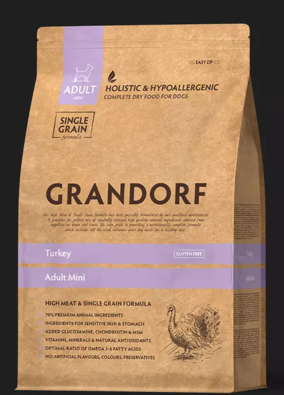 Grandorf Turkey Adult Mini koiranruoka - Erikoiskuivaruoat - 5407007850945 - 1