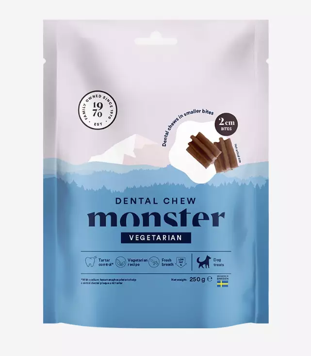 Monster Dog Dental Bites Vegetarian Vegaaninen Purutikku - Koiran puruluut - 7350040127575 - 1