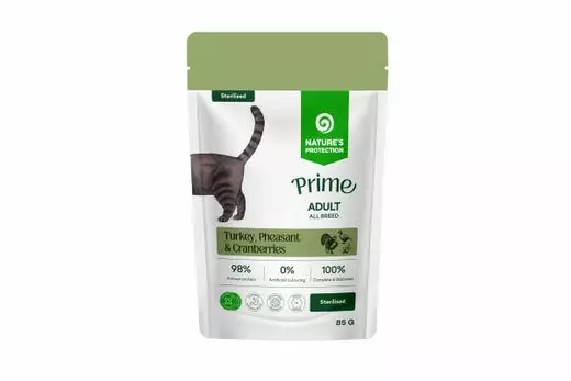 Nature´s Protection Prime Cat Adult Sterilised Siipikarja 85g kissan märkäruoka - Märkäruokapussit - 4778006704685 - 1