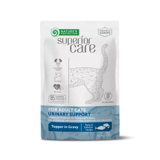Nature's Protection Superior Care Cat Adult Urinary Tonnikala & Lohi 70g kissan märkäruoka - Märkäruokapussit - 4779051637515 - 1
