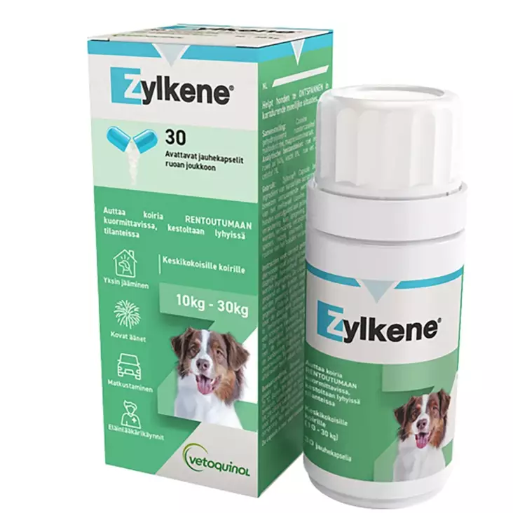 Zylkene 225mg 10-30 kg Koirille 30 kapseli - Koiran lisäravinteet - 6430033030615 - 1