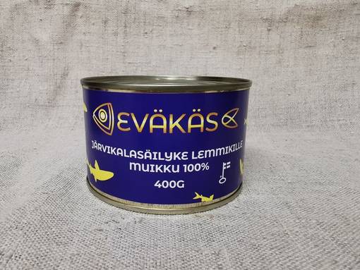 Eväkäs Järvikalasäilyke Muikku 400g - Koiran märkäruoat - 6418142002266 - 1