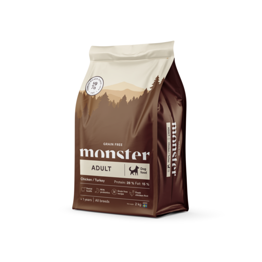 Monster Grain Free Adult All Breed Kana ja Kalkkuna - Monster kuivaruoat - 7350040125366 - 0