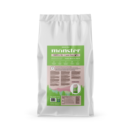 Monster Dog Grain Free Puppy Large/ XL Lammas & Ankka 12 kg Koiranruoka Penturuoka - Monster kuivaruoat - 7350040125076 - 0