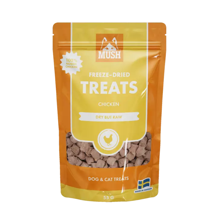 MUSH FREEZE-DRIED TREATS KANA 55 G Herkku kissoille ja koirille - Koiran herkut - 7350086571516 - 1
