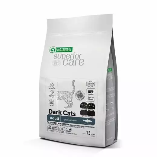 Natures Protection Superior Care Cat Dark Grain Free Herring Silli Adult All Breeds - Kissan kuivaruoat - 4771317476326 - 1