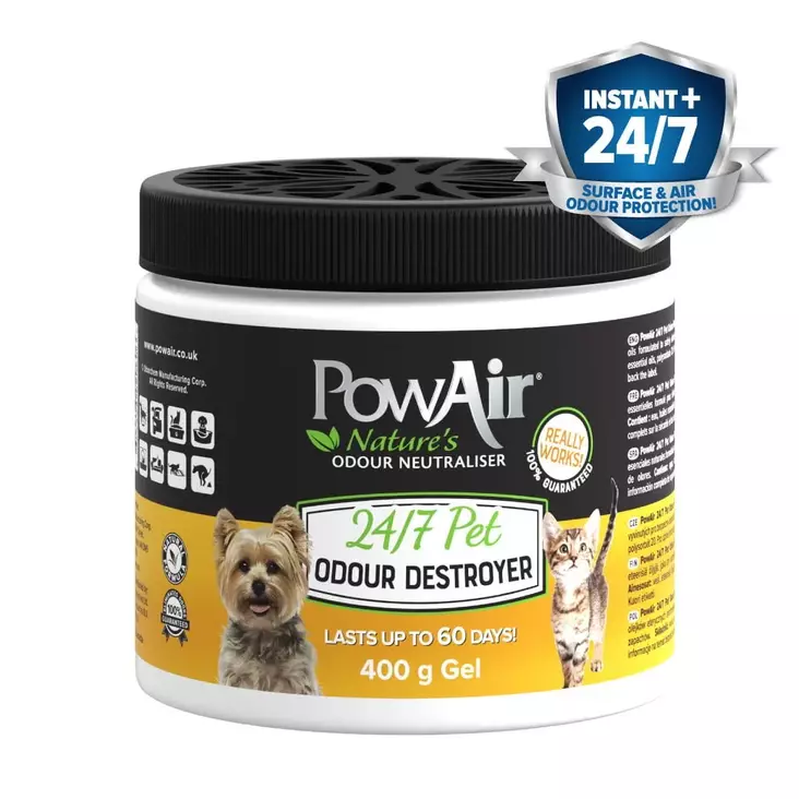 PowAir 24/7 Lemmikkikotien hajunpoistogeeli - Siivoustarvikkeet - 624493020606 - 1