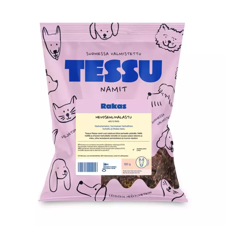 TESSU Hevosenlihalastu 120g - Koiran herkut - 6420614793046 - 1