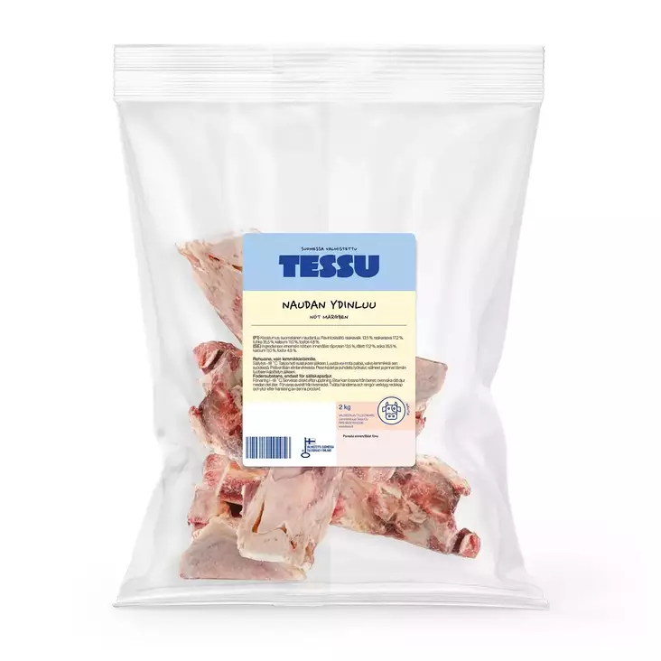 Tessu Naudan ydinluu 2 kg raakapakaste - Muut koiran raakaruoat - 6420614790076 - 1