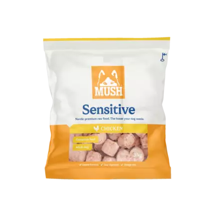 Mush Sensitive Chicken 3kg - MUSH koiran pakasteruoat - 6440006512017 - 1