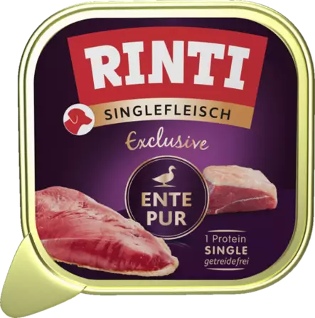 Rinti Singlefleisch yksi proteiini Ankka 150g - Koiran märkäruoat - 4000158943217 - 1