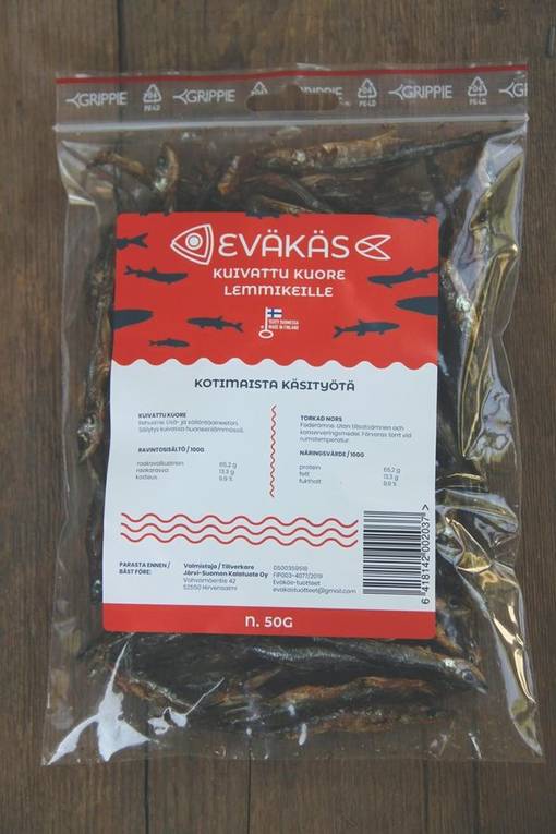 Eväkäs Kuivattu Kuore lemmikeille 50g - Koiran herkut - 6418142002037 - 2