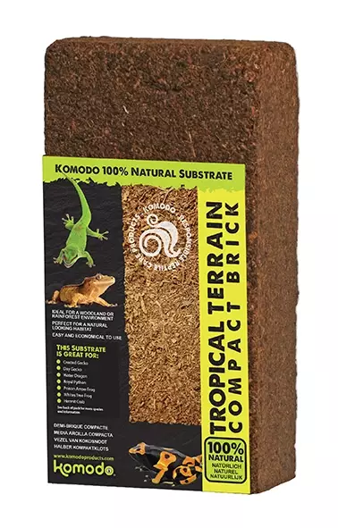 Komodo Tropical Terrain Compact Brick kookoskuivike - Terraarion kuivikkeet ja pohjamateriaali - 5023556460017 - 1