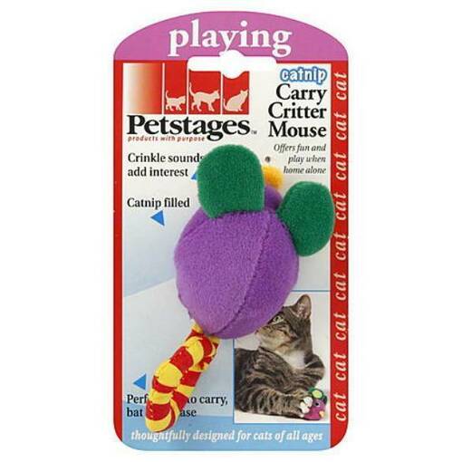 Petstages Carry Critter Mouse rapiseva hiiri lelu - Kissan leluhiiret - 871864003687 - 1