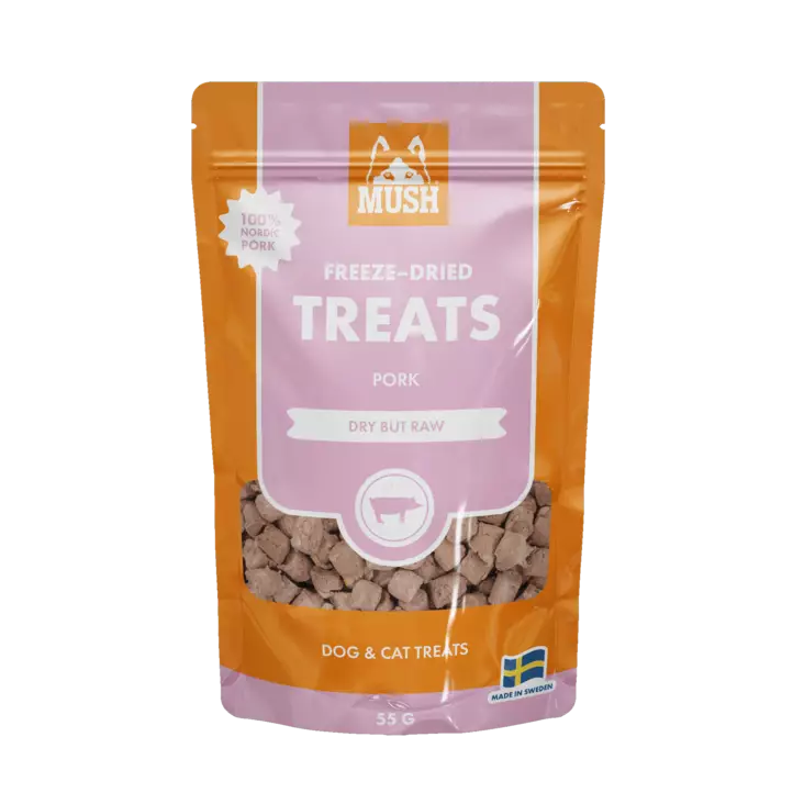 MUSH FREEZE-DRIED TREATS SIKA 55 G Kissanherkku koiranherkku - Koiran herkut - 7350086571547 - 1
