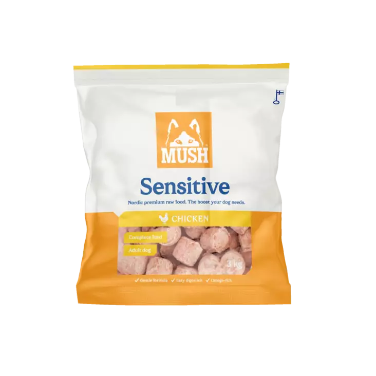 Mush Sensitive Chicken 3kg - MUSH koiran pakasteruoat - 6440006512017 - 1