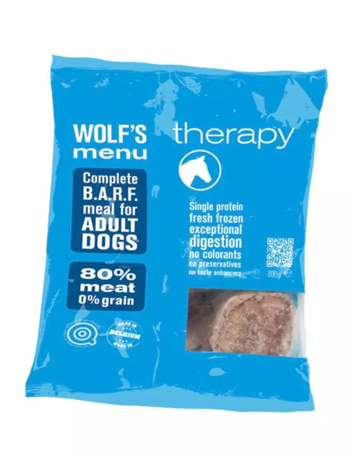 Wolfs Menu Therapy hevonen 800g - Muut koiran raakaruoat - 5420070900157 - 1