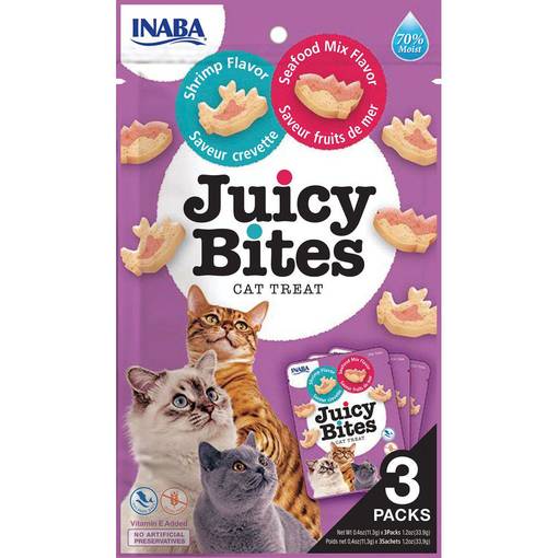Juicy Bites Katkarapu Äyriäinen kissanherkku 33,9g (3 x 11,3g) - Kissan herkut - 8859387701718 - 1