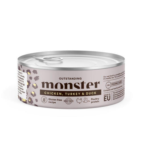 Monster Cat Multi Protein Siipikarja 100g kissanmärkäruoka - Märkäruokatölkit - 7350040124468 - 0