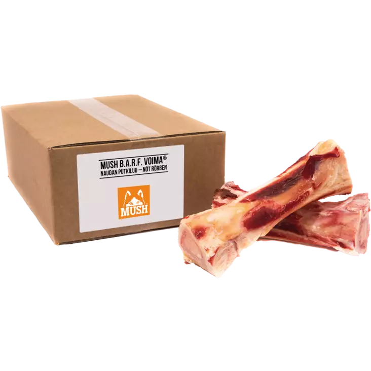 MUSH Naudan putkiluu 3kg - MUSH koiran pakasteruoat - 6430023291378 - 1