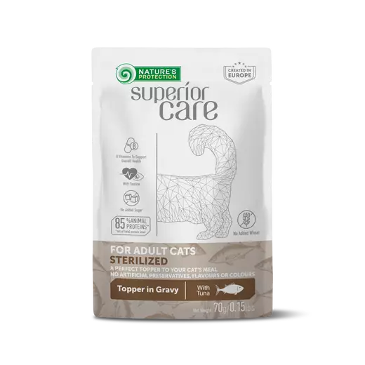 Nature's Protection Superior Care Cat Adult Sterilised Tonnikala 70g kissan märkäruoka - Märkäruokapussit - 4779051637508 - 1
