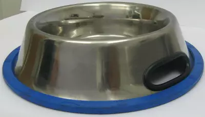 Sinireunainen metallikuppi 0,45 l - Koiran metallikupit - 6430035777808 - 1