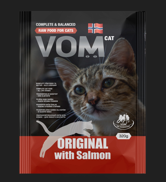 VOM Kissanruoka Orginal with Salmon 320g - Kissan pakasteruoat - 7090023061068 - 1