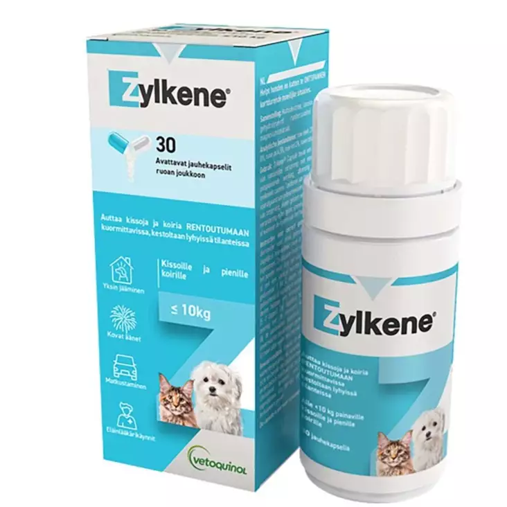 Zylkene 75mg alle 10kg Kissoille Koirille 30 kapseli - Koiran lisäravinteet - 6430033030608 - 1
