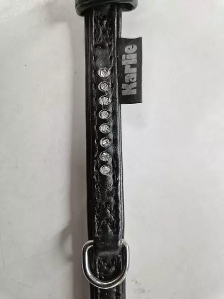 KARLIE Musta Nahkapanta 21cmx11mm - Koiran nahkapannat - 4016598692769 - 2