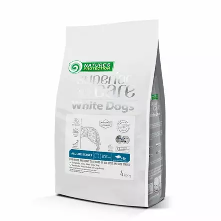 Natures Protection Superior Care White Dogs All Life Stages kala ja riisi Koiranruoka 4kg - Natures Protection kuivaruoat - 4771317475909 - 1