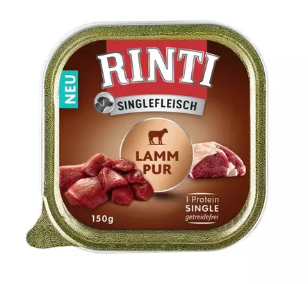 Rinti Singlefleisch Yksi proteiini Lammas 150g - Koiran märkäruoat - 4000158943149 - 1