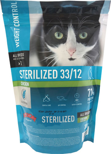 Arion Original Cat Adult Sterilized 33/12 Kana kissan kuivaruoka - Arion kuivaruoat - 5414970058759 - 1