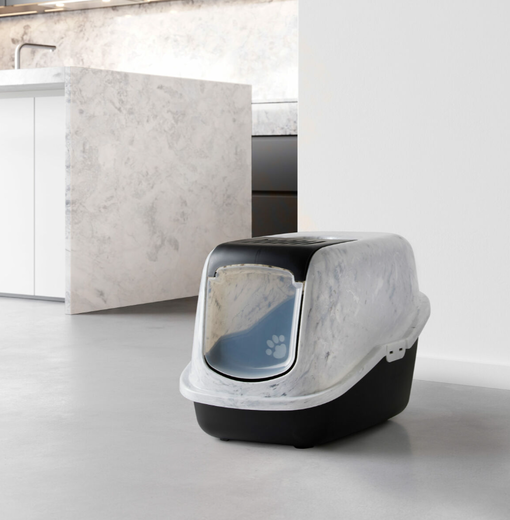 Savic Nestor Kissanvessa Marble Marmorikuviolla - Kissan kannelliset vessat - 5411388810009 - 3