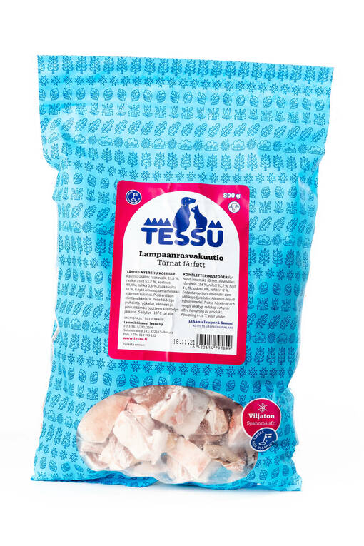 TESSU Lampaanrasvakuutio täydennysrehu 800g - Muut koiran raakaruoat - 6420614791899 - 1