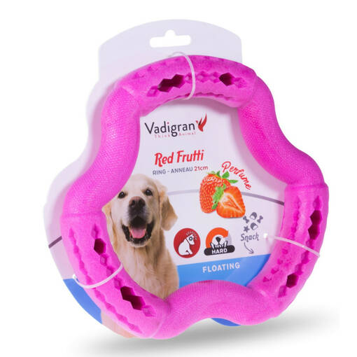 Vadigran Red Frutti Rengas Kelluva Kelluvalelu koiranlelu 21cm - Koiran aktivointilelut - 5411468134599 - 1