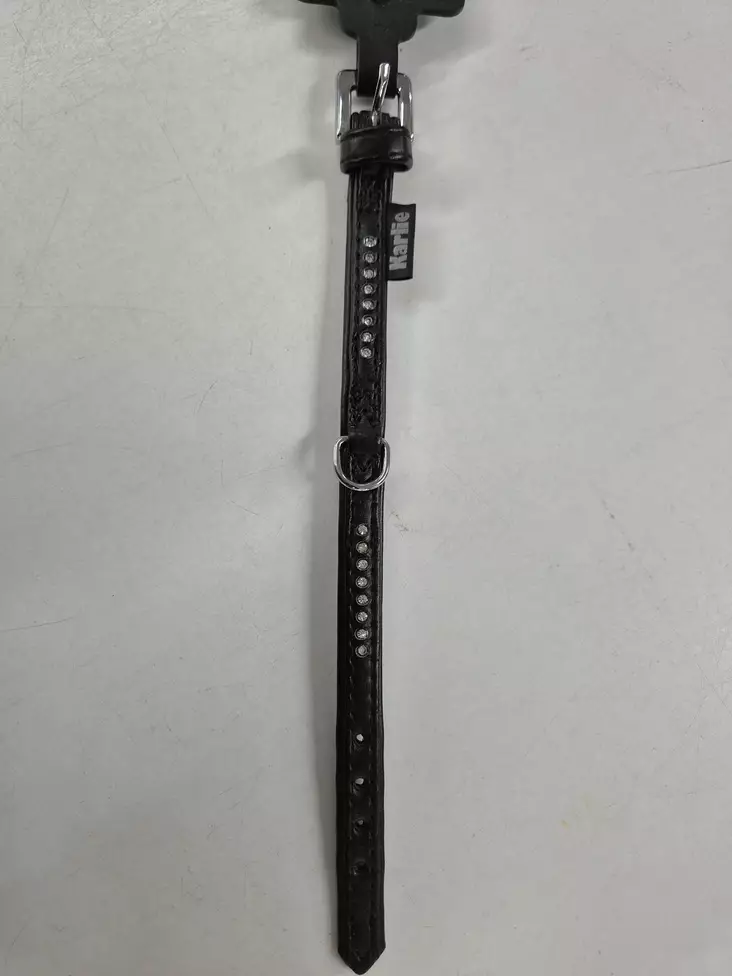 KARLIE Musta Nahkapanta 21cmx11mm - Koiran nahkapannat - 4016598692769 - 1