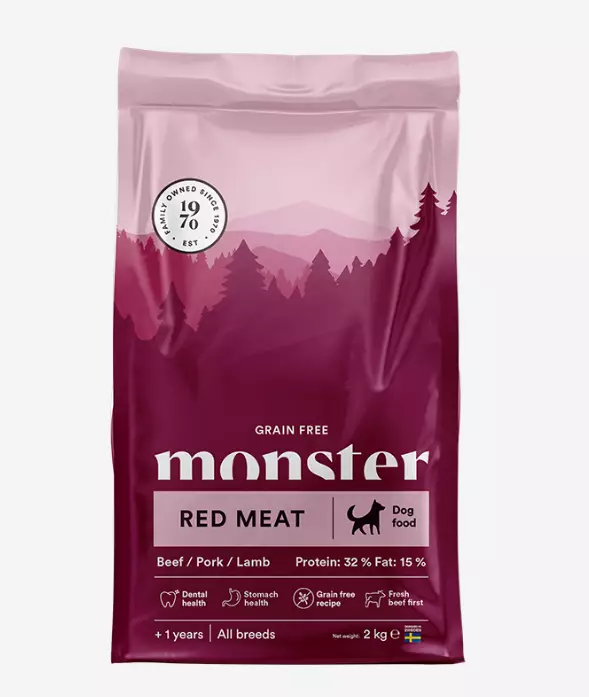 Monster Dog Grain Free Adult Red Meat Koirankuivaruoka - Monster kuivaruoat - 7350040128589 - 1