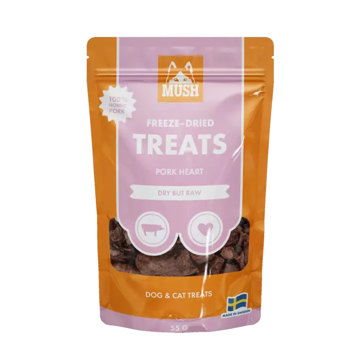 MUSH FREEZE-DRIED SIANSYDÄN 50 G kissanherkku koiranherkku - Koiran herkut - 7350086571639 - 1