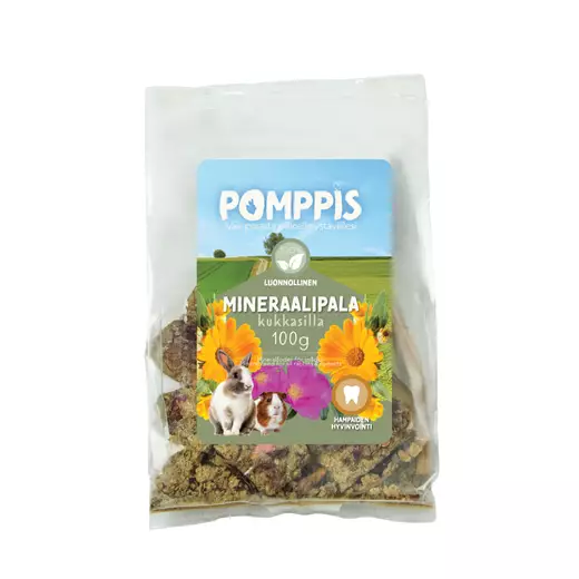 Pomppis Mineraalipala kukkasilla 100g - Kanin ja jyrsijän lisäravinteet - 6430035773299 - 1