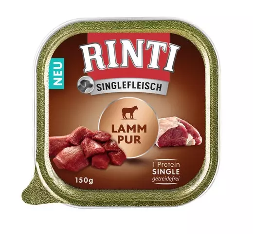 Rinti Singlefleisch Yksi proteiini Lammas 150g - Koiran märkäruoat - 4000158943149 - 1