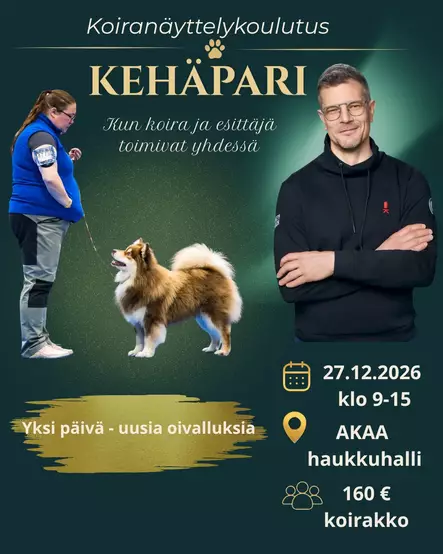 KEHÄPARI – Koiranäyttelykoulutus - Koiran koulutus - NAYTTELYKOULUTUS - 1